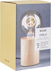 STILO asztali lámpa, fa Ø8 cm