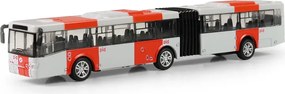 RAPPA Fém csuklós DPP busz - PID Praha - piros - 18 cm