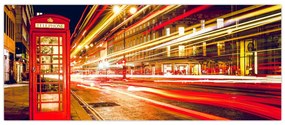 Piros londoni telefonfülke képe (120x50 cm)