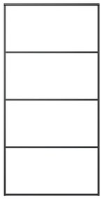 Fekete alumínium és ESG üveg tolóajtó 102,5 x 205 cm