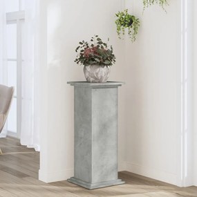 betonszürke szerelt fa növényállvány 33 x 33 x 80 cm