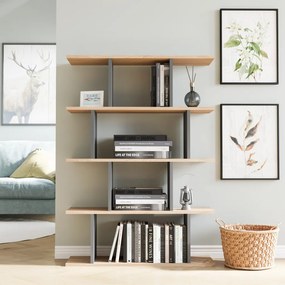 Harmon könyvespolc, tölgy-antracit, 90 cm
