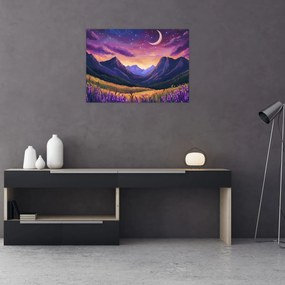 Kép - Lila táj (70x50 cm)
