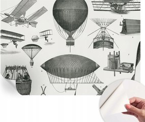 Design fali fotótapéta Öntapadós Repülés története 152x104