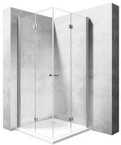 Rea Fold N zuhanykabin 90x90 cm négyzet króm fényes/átlátszó üveg REA-K9991