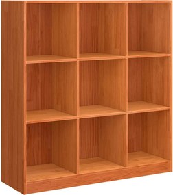 vidaXL Könyvespolc Faggyú barna 104 x 33 x 110 cm Tömör fenyőfa