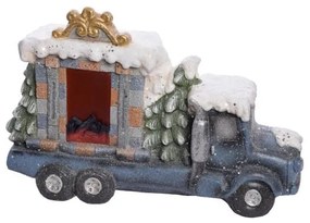 Nagy havas Kamion LED-es karácsonyi dekoráció