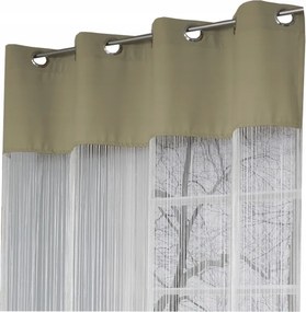 Függöny Spagetti 150x250 magas spagetti Fehér szövet bézs