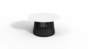 Abel dohányzóasztal 75 cm fehér – modern kerek dohányzóasztal a nappaliba