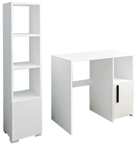 PC asztal polccal Kankan (fehér). 1088945