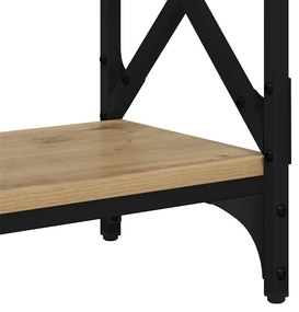 vidaXL Konzolasztal Artisan tölgy 100 x 28 x 80,5 cm Faanyag