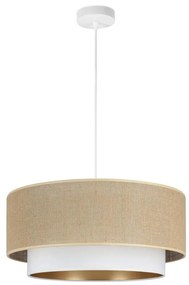 SARTA zsinóros függeszték 1xE27/60W/230V fehér/juta