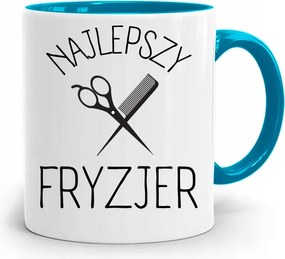 Kék Bögre Fodrásznak Legjobb Fodrász Nyomtatott Fotóval