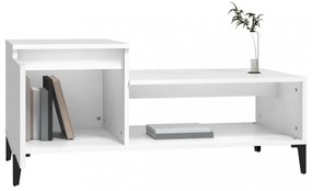 fehér szerelt fa dohányzóasztal 100 x 50 x 45 cm