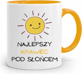 Sárga Bögre Szabónak A Legjobb A Nap Alatt fényképes nyomtatással