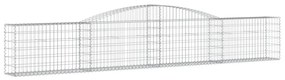 8 db íves horganyzott vas gabion kosár 400x30x60/80 cm