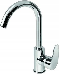 Kuu egylyukú álló mosogató csaptelep króm oldalsó karral