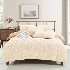 Mikroplüss ágyneműhuzat Homa EXCLUSIVE ECRU 7 részes 140x200 cm