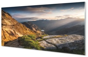 Üvegképek Mountain Sunrise 120x60cm 2 fogas