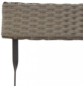 3 részes szürke összecsukható polyrattan bisztrószett