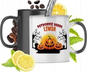 Mágikus bögre Líviának Fekete Matt Nyomtatott Képpel 330ml