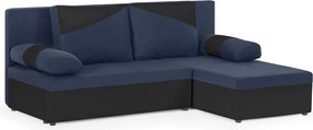 ROLO Kinyitható sarokkanapé Sötétkék/fekete