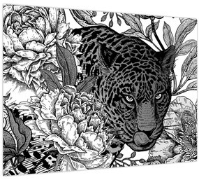 Üveg kép - Egzotikus kert (70x50 cm)