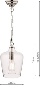 Laura Ashley Ockley 3603219-Q Függőlámpa 1x40W/E27 IP20