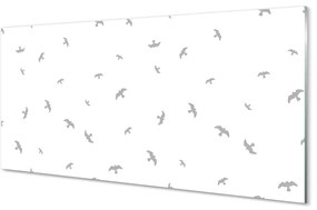 Akrilkép szürke madarak 125x50 cm