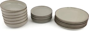 18 részes porcelán étkészlet zöld
