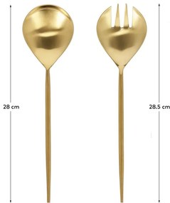 Rozsdamentes acél salátaszedő 2 db-os Lite – Kave Home