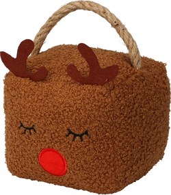 Reindeer plüss ajtótámasz sötétbarna színben