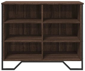 barna tölgy színű szerelt fa tálalószekrény 91 x 35,5 x 74,5 cm