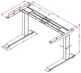 Elektromosan állítható magasságú asztal Liftor Magic, fekete