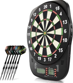 Darts tábla LCD kijelzővel 18 darts nyíllal 8 játékosnak