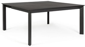 KONNOR II fekete étkezőasztal 110-160 cm
