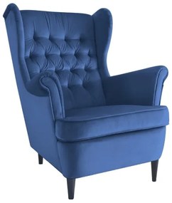 Harry Velvet fotel sötétkék