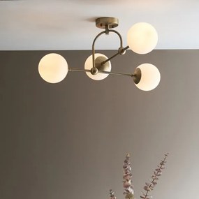 Endon 90843 - Felületre szerelhető ONTARIO csillár 4xE14/7W/230V, sárgaréz