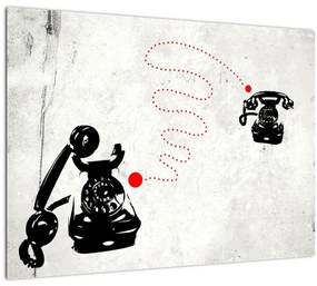 Kép - Telefon rajza Banksy stílusában (70x50 cm)