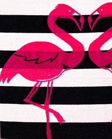 FLAMINGO GOLD Strandtörölköző fekete 165x90cm