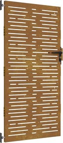 vidaXL fűmintás corten acél kerti kapu 85 x 175 cm