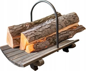 Állvány Kandalló Fa Kosár Tűzifa Loft fa fém kosár
