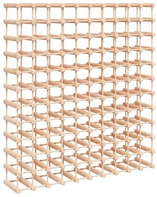 Tömör fenyőfa bortartó 120 palackhoz 112,5x23x123,5 cm