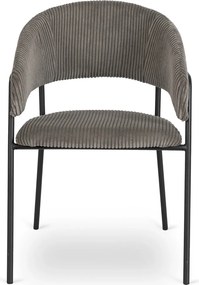 Szék szürke színben, kordbársony kárpittal. TINKA