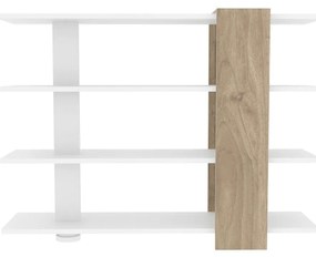könyvespolc Nur - White, Walnut