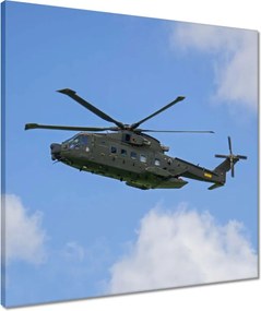 Vászonkép 50x50 Katonai helikopter a levegőben Repülő felszerelés