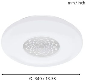 Eglo 9682 - CAPASSO-C LED RGB dimmelhető fali mennyezeti lámpa 17W/230V