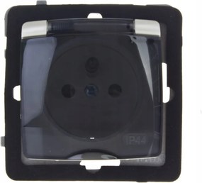 Fali elektromos aljzat Ospel fehér, földelt, IP44