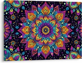 Kép - Kaleidoszkópos mandala (70x50 cm)