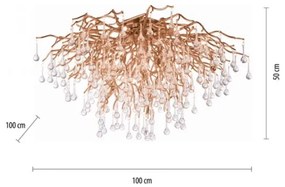 Paul Neuhaus 8092-11 - Felületre szerelhető csillár  ICICLE 14xG9/40W/230V átm. 100 cm réz